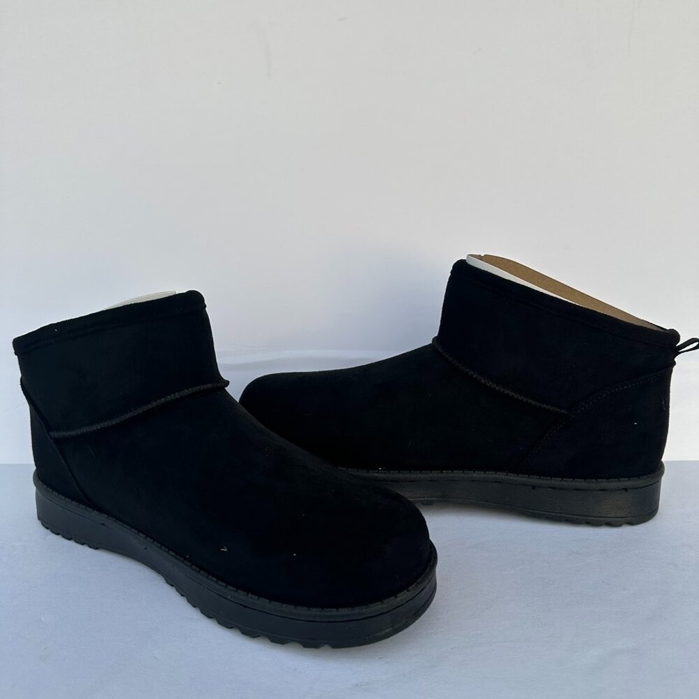 SO Lupita Women's Cozy Black Cozy Mini Boots Size 9 - Picture 2 of 7